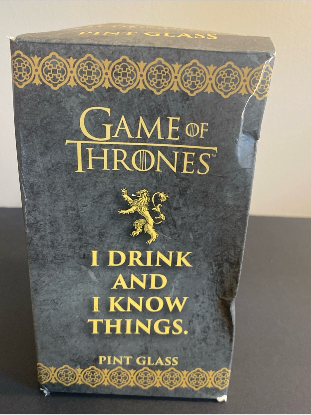 GAME‎ OF THRONES I Drink and I Know Things Tryion Lannister BEER GLASS NEW!!!